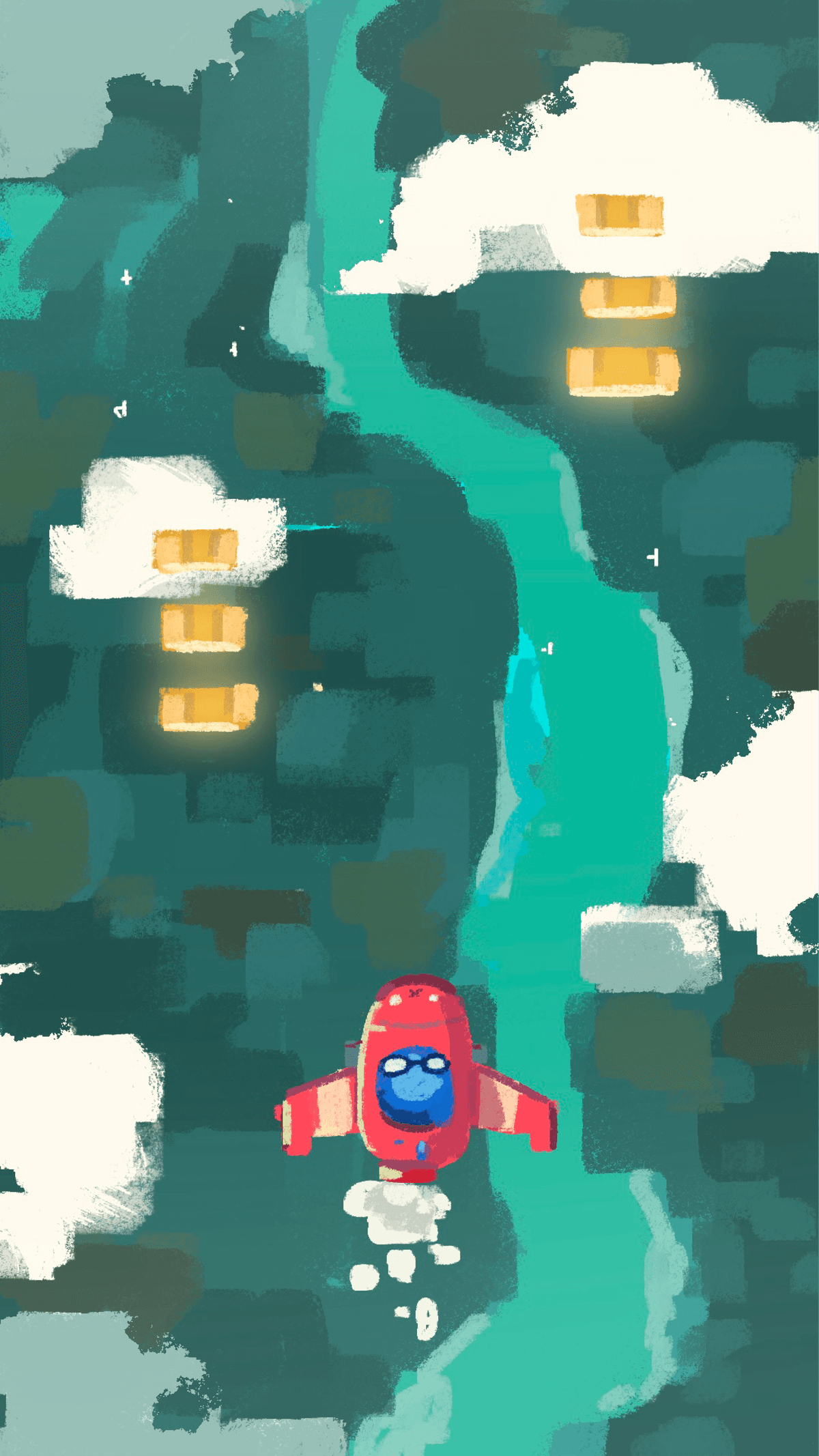 Buildtopia Sky Guardians - Orbby flying through vibrant skies